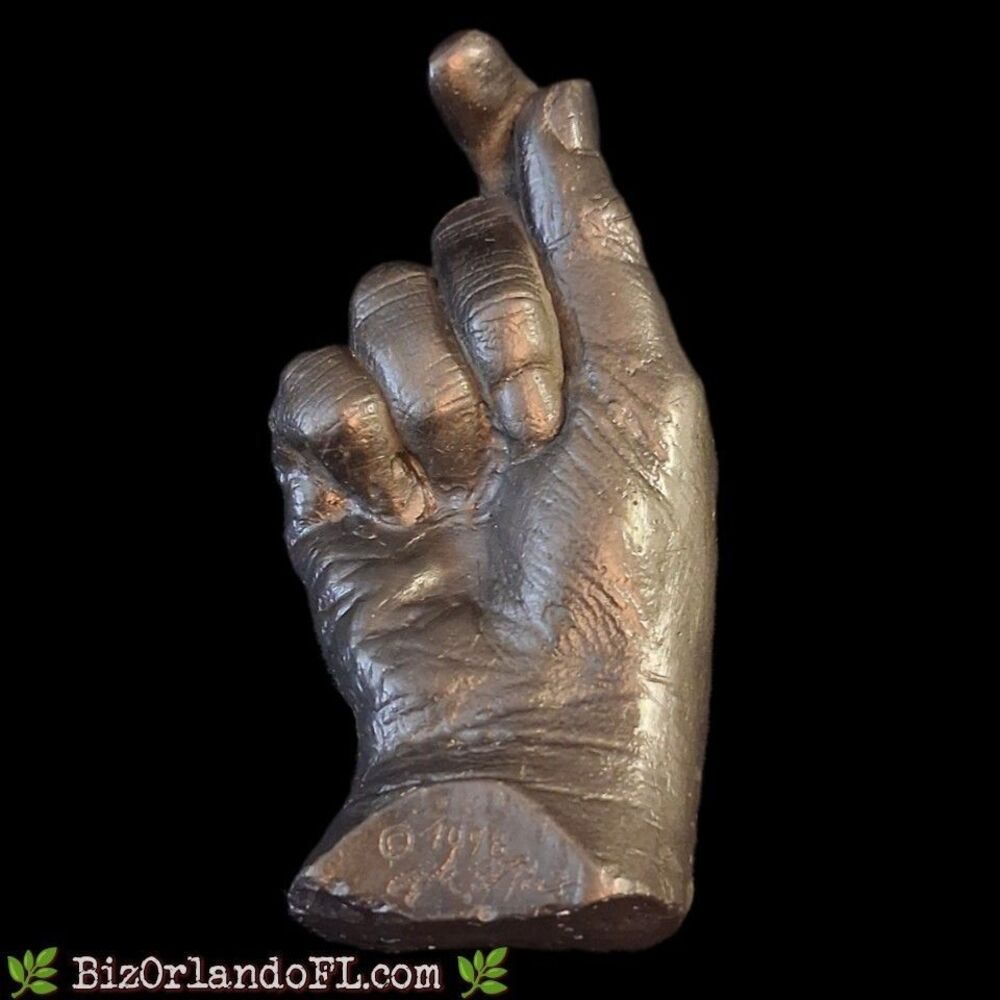 Rare 1998 Agelio Batle Graphite "Drawing Hand" Collectible Art Object Signed